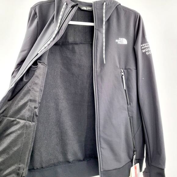 The North Face Black Tekno Full Zip Hood Lined Squaw Valley Employee Jacket Sz S - Picture 3 of 12